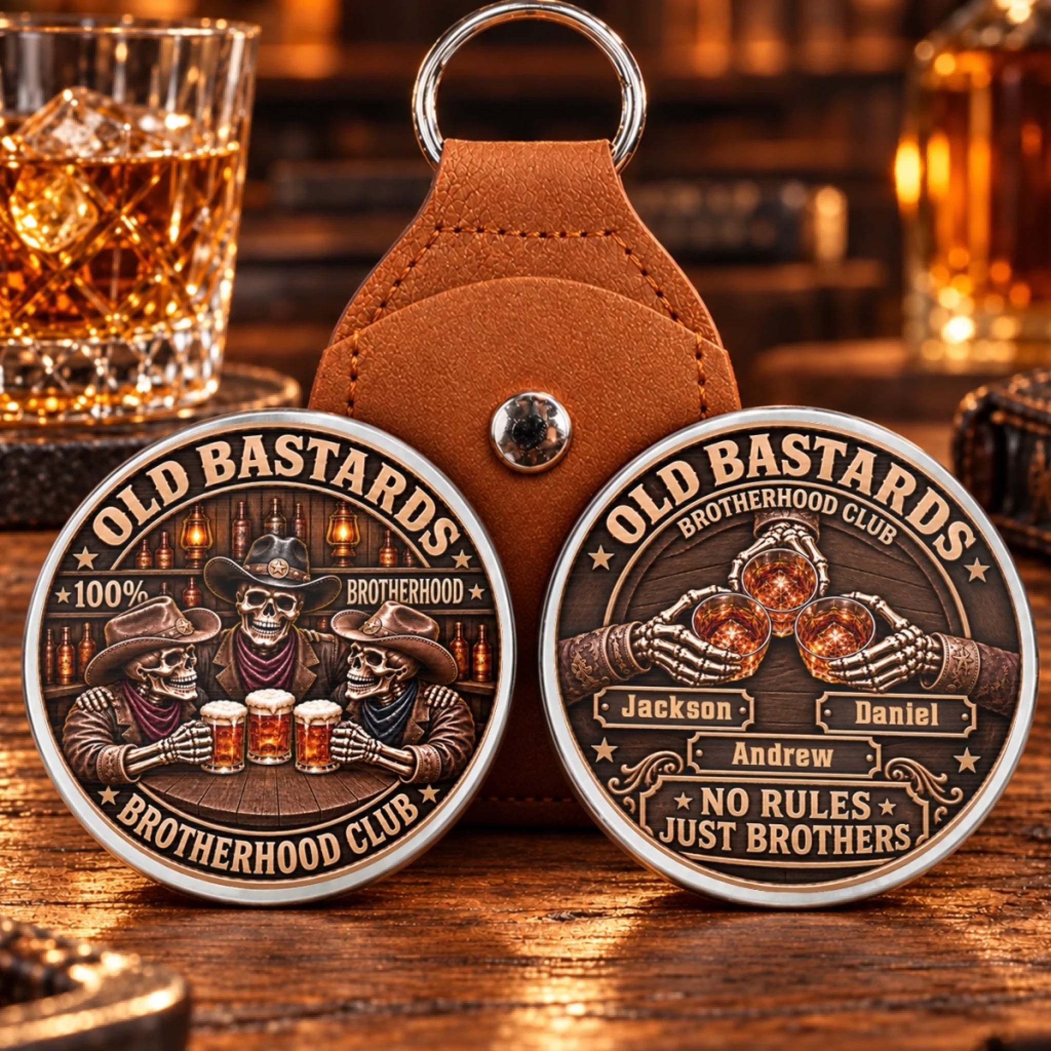 Custom Name Brotherhood Club Personalized Pocket Hug Gift for Brothers and Brotherly Keepsake