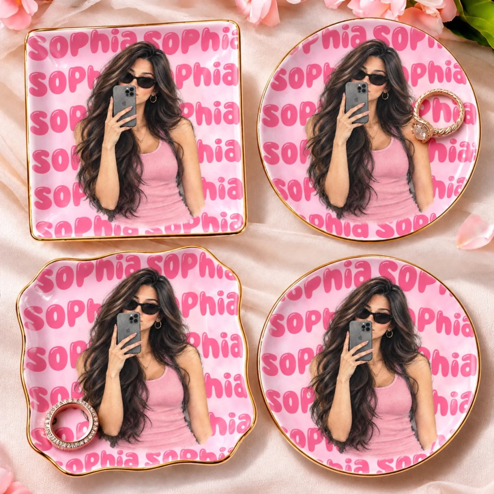 Personalized Jewelry Dish with Custom Photo and Name, Custom Gift for Women