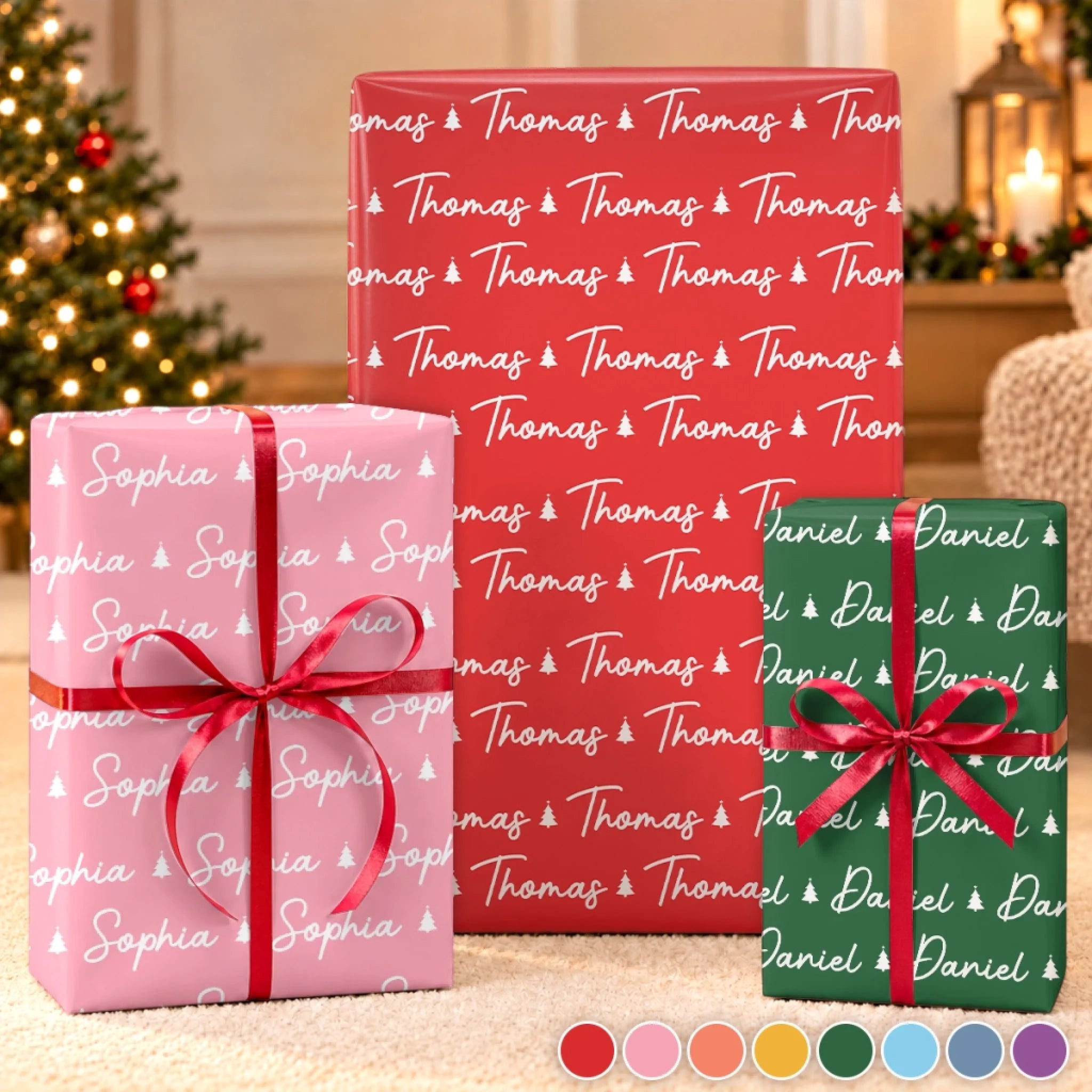 Custom Name Christmas Gift Wrap - Personalized Wrapping Paper for Holiday Presents