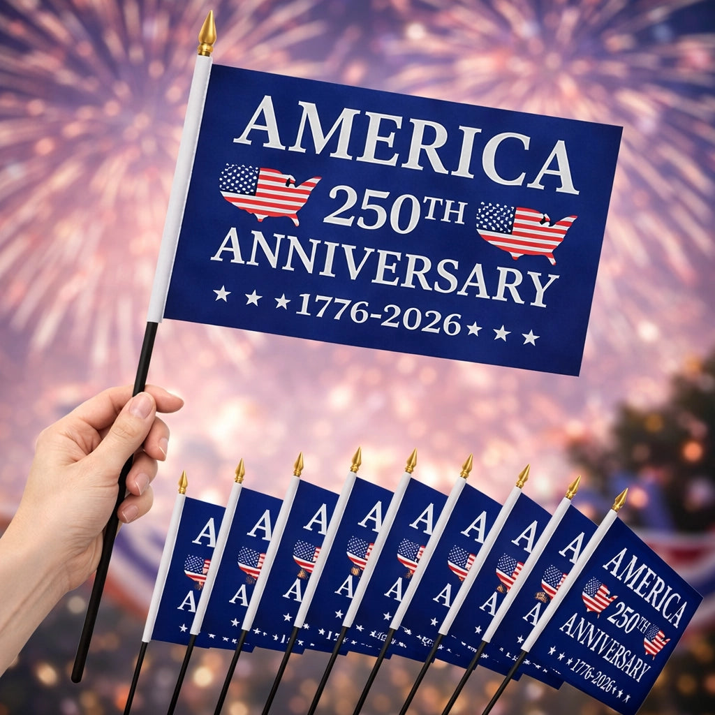 Handheld American Flag for America 250th Anniversary Gift for Mom Dad Brother Sister Courage Lives Within Us