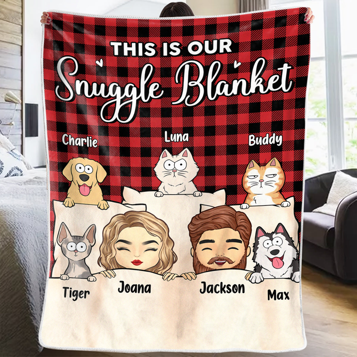 Personalized Dog & Cat Nap Blanket, Custom Pet Blanket, Christmas Gift for Pet Owners & Lovers