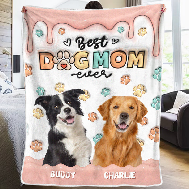 Personalized Pet Photo 3D Inflated Effect Blanket, When I Needed A Hand Paw Gift for Dog & Cat Lovers