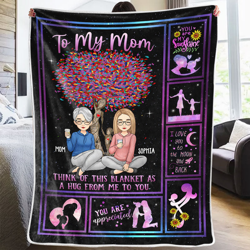 Personalized Family Blanket, My Life My Strength My Everything, Christmas Gift from Mom