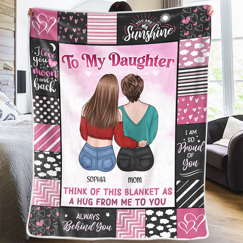 Personalized Custom Mother Daughter Family Blanket, A Mother's Treasure Christmas Gift from Mom