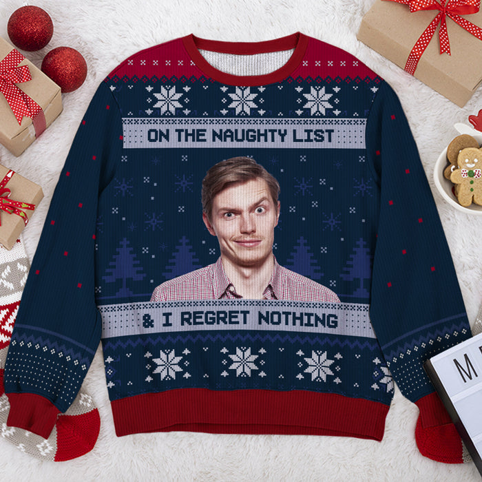 Personalized All I Want for Christmas Is Wine Unisex Ugly Christmas Sweatshirt Couple Gift