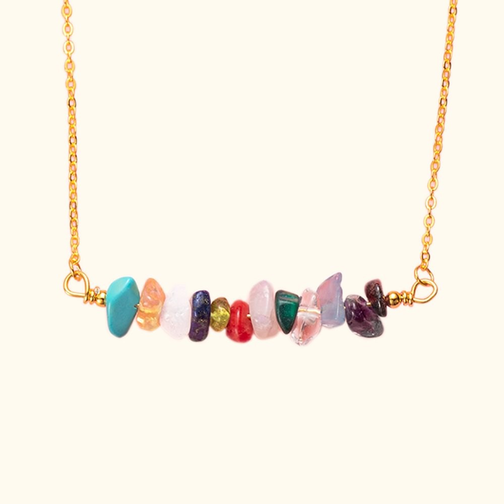 Custom Women's Handcrafted Family Natural Birthstone Necklace