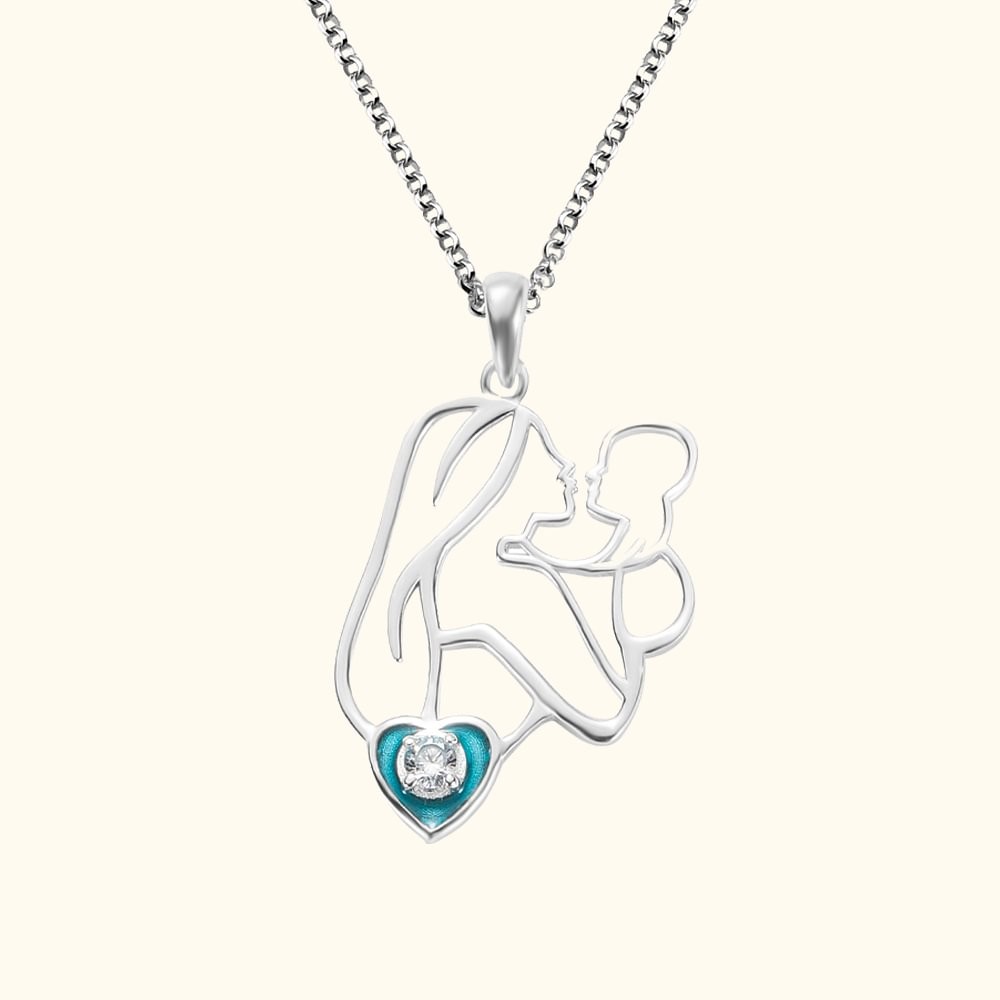 Personalized Mother Child Birthstone Necklace For Mom