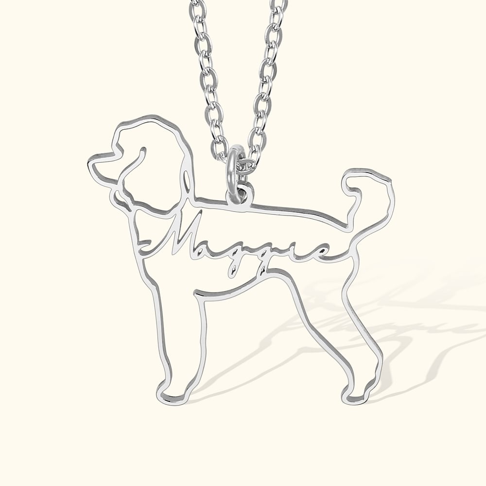 Personalized Dog Name Memorial Women's Necklace Gift for Pet Lover