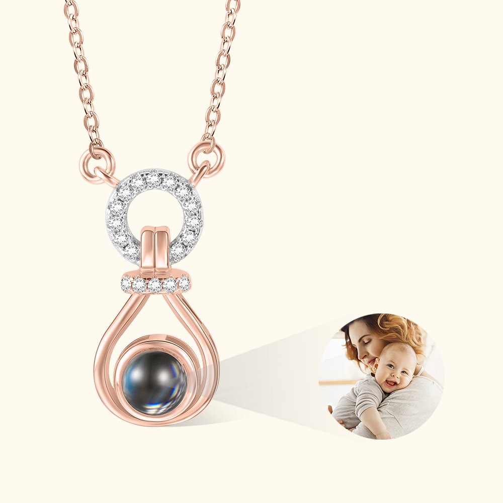 Personalized Projection Micro-carved Photo Necklace Bracelet Mother's Day Graduation Season Anniversary Valentine's Day Gift