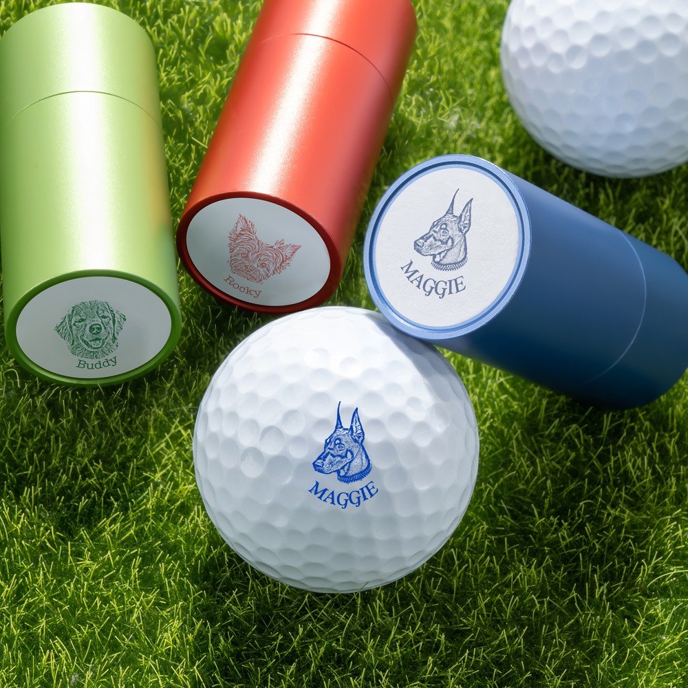 Personalized Pet Avatar Face Photo Golf Ball Stamp with Name Ball Identification Mark Birthday Club Training Gift for Golf Players Enthusiasts
