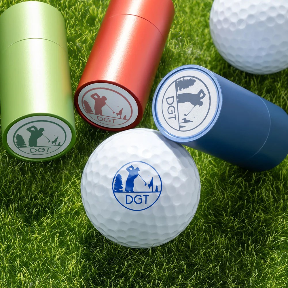 Personalized Golf Ball Stamp with Monogram Initial Custom Golf Ball Marker with Metal Box Gift for Golfer
