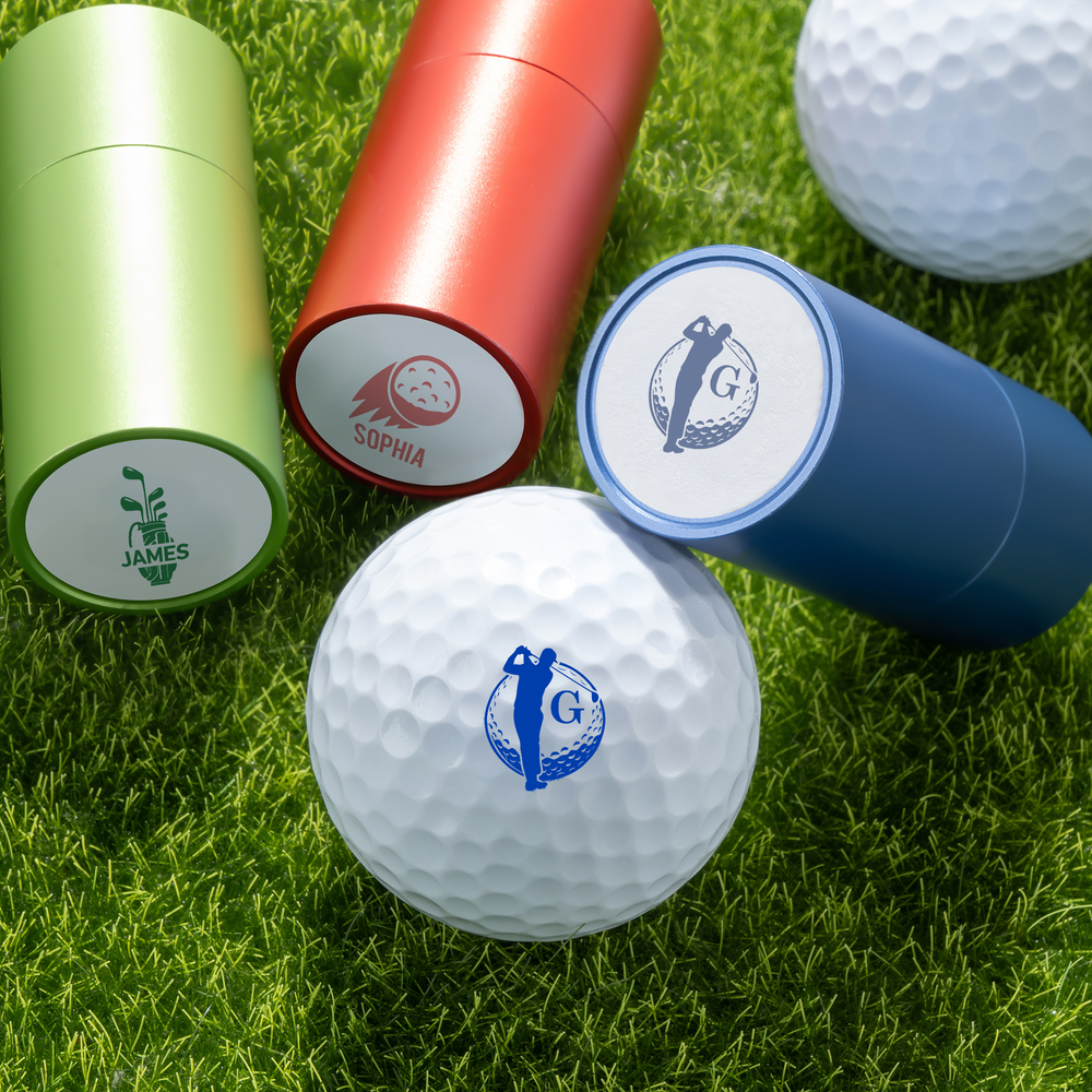 Personalized Monogram Golf Ball Stamp with Name Custom Golf Ball Marker with Metal Box Gift for Golfer