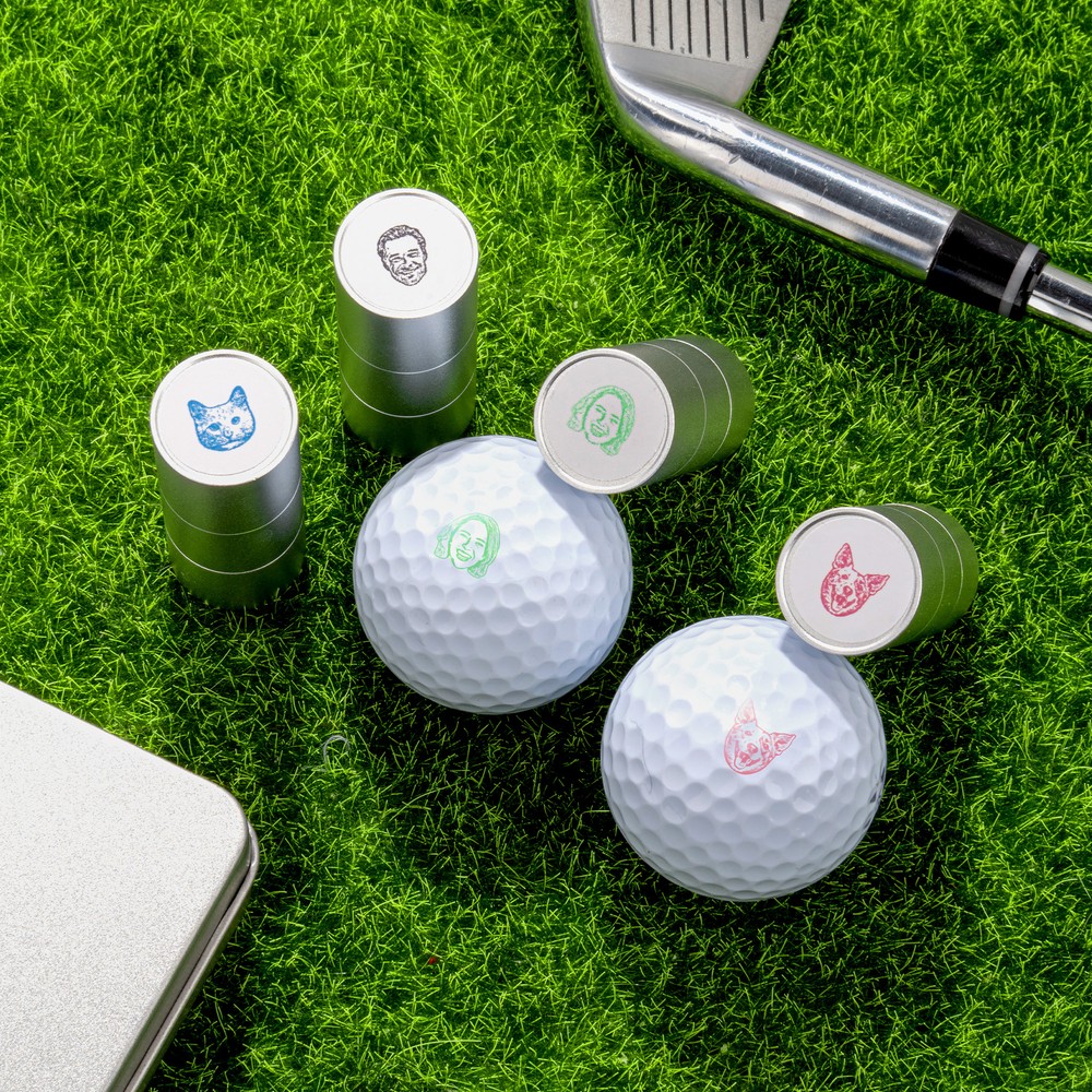 Personalized Avatar Face Photo Golf Ball Stamp Ball Identification Mark Birthday Club Training Gift for Golf Players Enthusiasts
