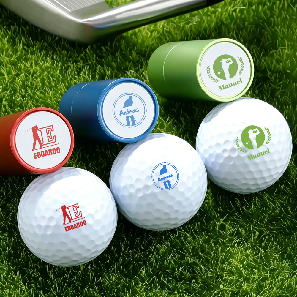 Personalized Golf Swing Silhouette Multicolor Golf Ball Stamp Club Competition Souvenir Birthday Gift for Golf Lover Golfer