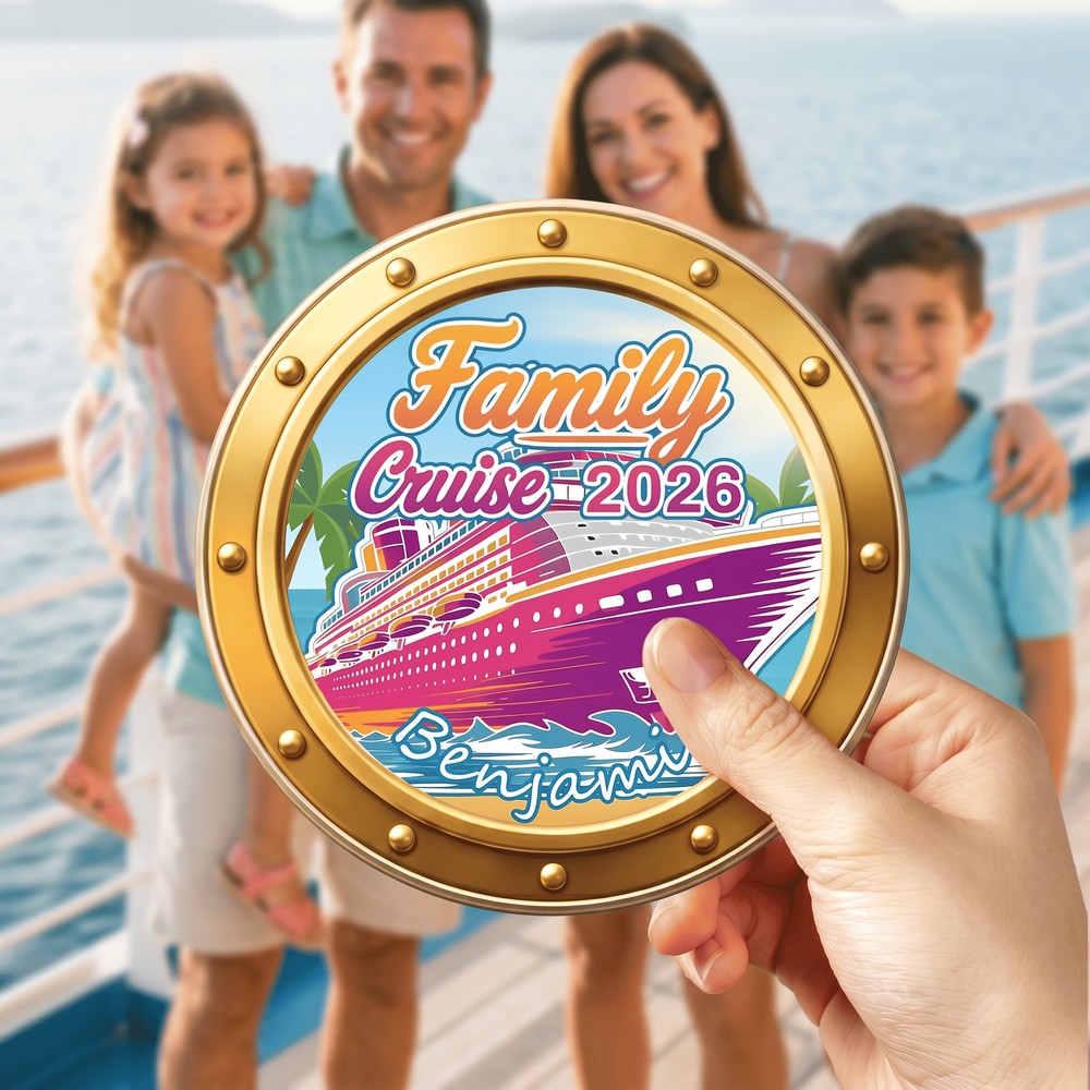 Personalized Family Cruise Fridge Magnet with Name and Year Home Decor Family Reunion Cruise Summer Travel Vacation Birthday Gift for Family Friends