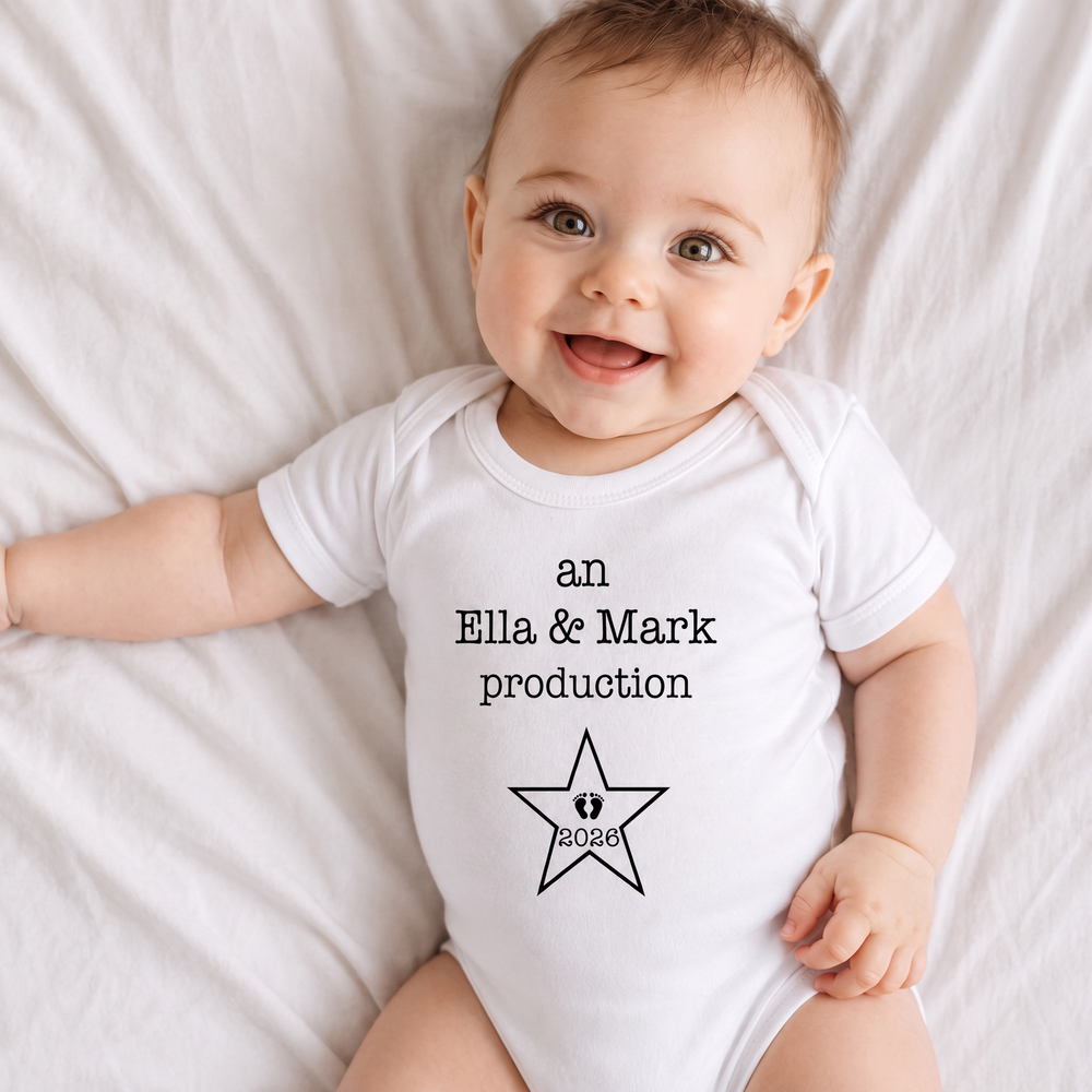 Personalized Movie Pattern 100% Cotton Short-Sleeve Long-Sleeve Baby Bodysuit with Name Baby Shower Birthday Gift for Newborn New Parent
