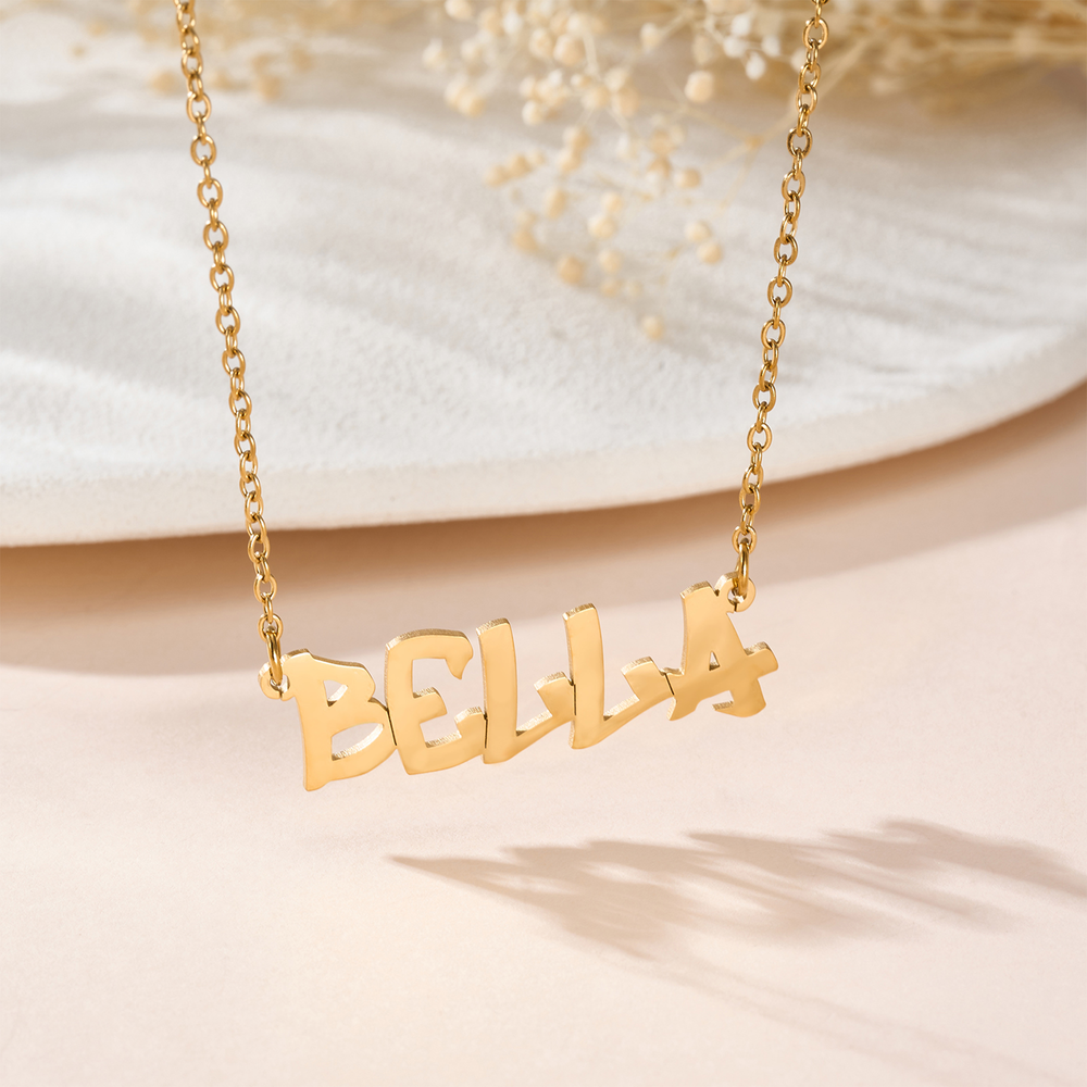 Personalized Dainty Graffiti Style Font Necklace with Name Daily Wear Christmas Birthday Gift for Woman